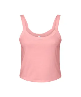 1012BE - Bella   Canvas Ladies Micro Ribbed Scoop Tank Top | Solid Pink Blend