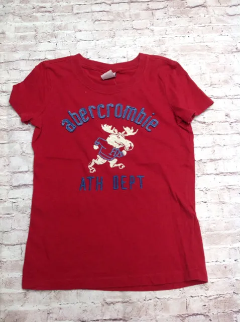 Abercrombie & Fitch Red Print Logo Top