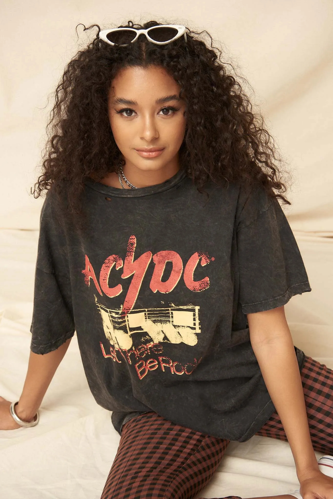 AC/DC Let There Be Rock Distressed Graphic Tee