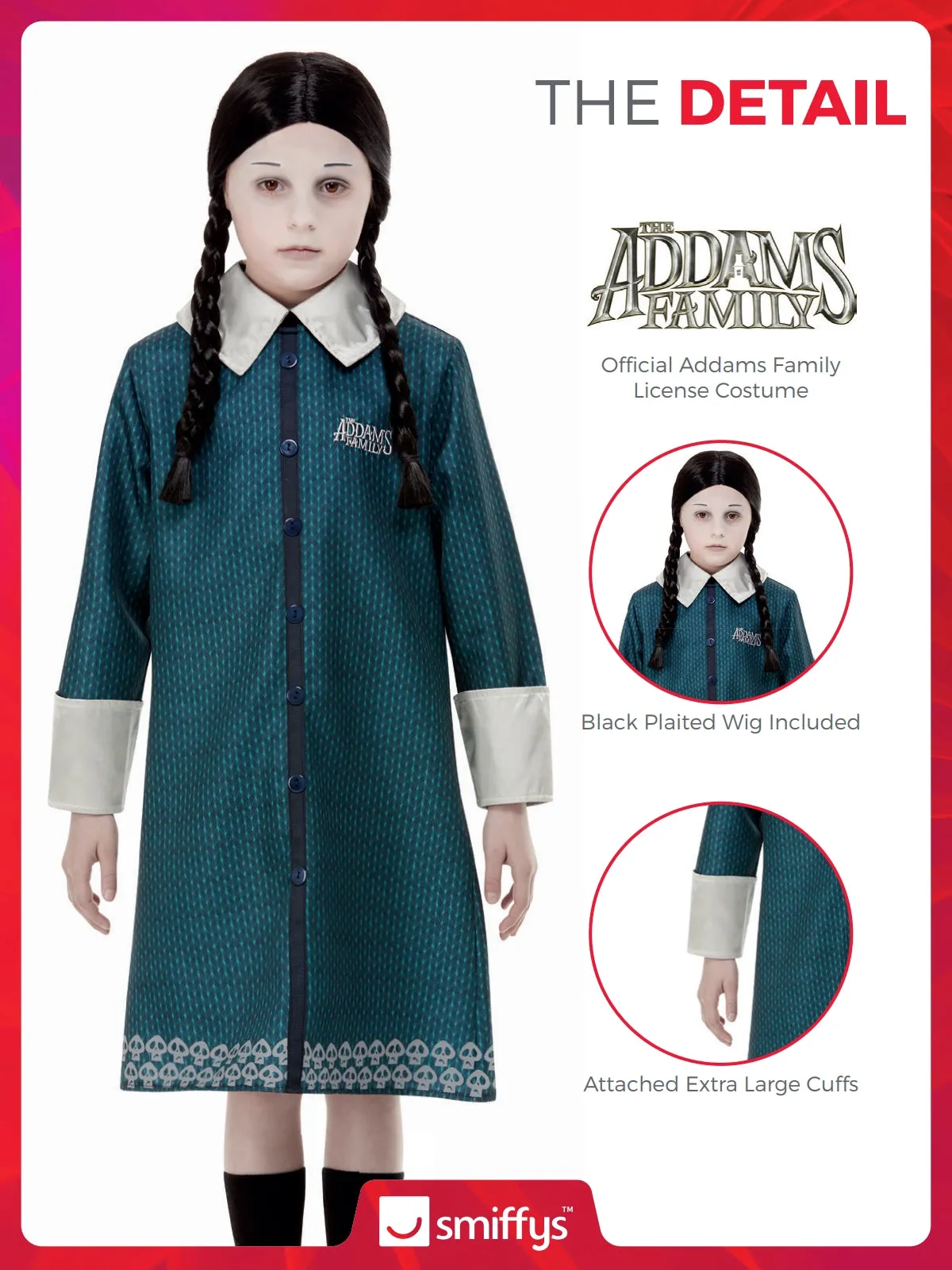 Addams Family Wednesday Costume, Girls