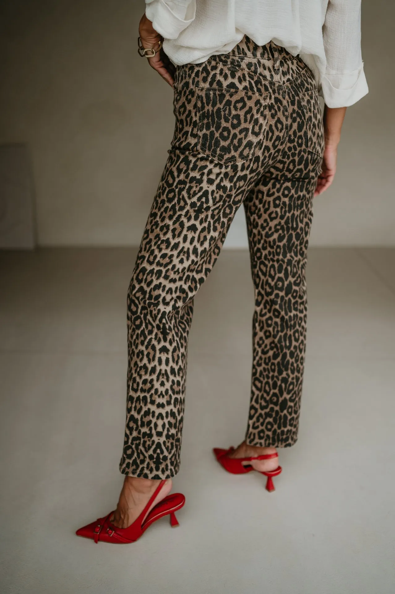 Aleda jeans I Leopard