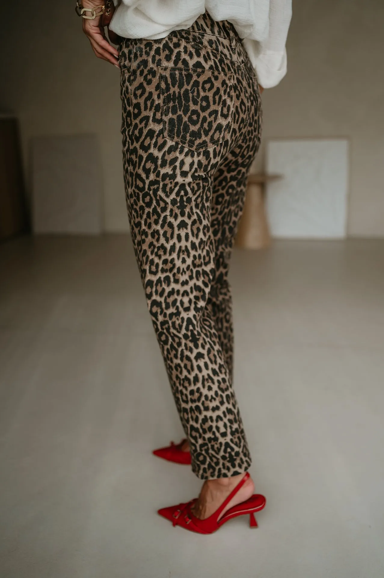 Aleda jeans I Leopard