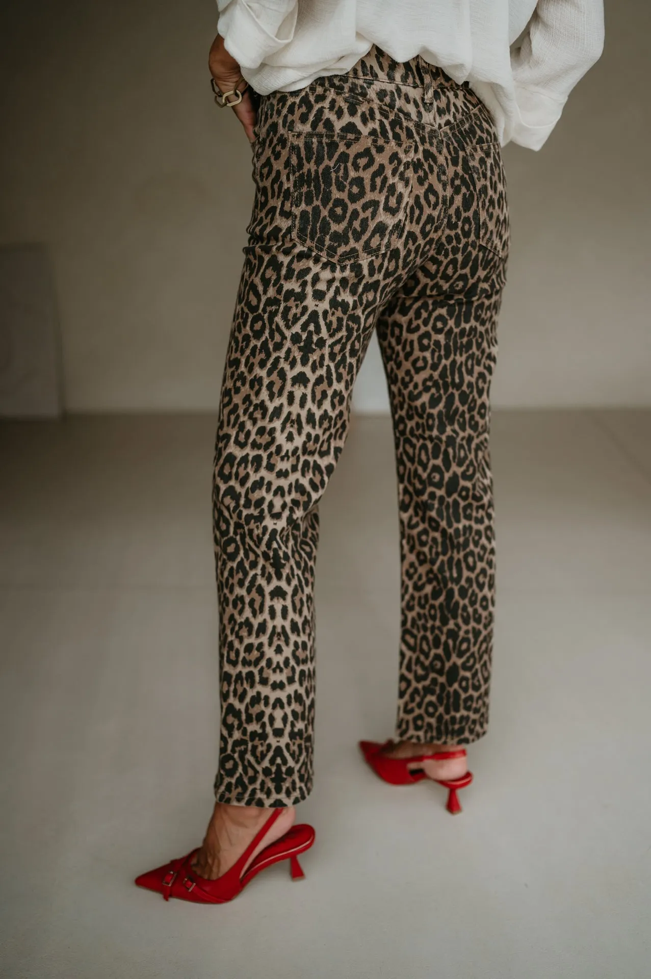 Aleda jeans I Leopard