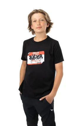 Bauer Name Tag Youth Shortsleeve Shirt - Black