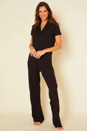 Bella Short Sleeve Top & Pant Set Black