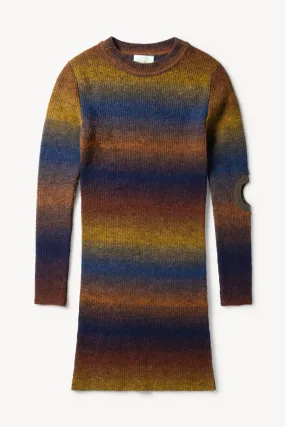 Boucle Space Dye Holey Knit Dress