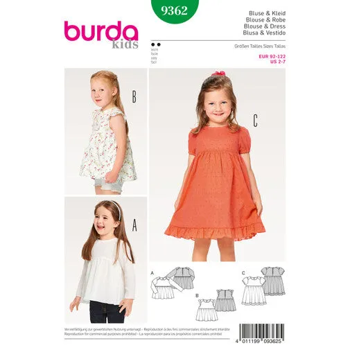 Burda Child Dress and Top 9362