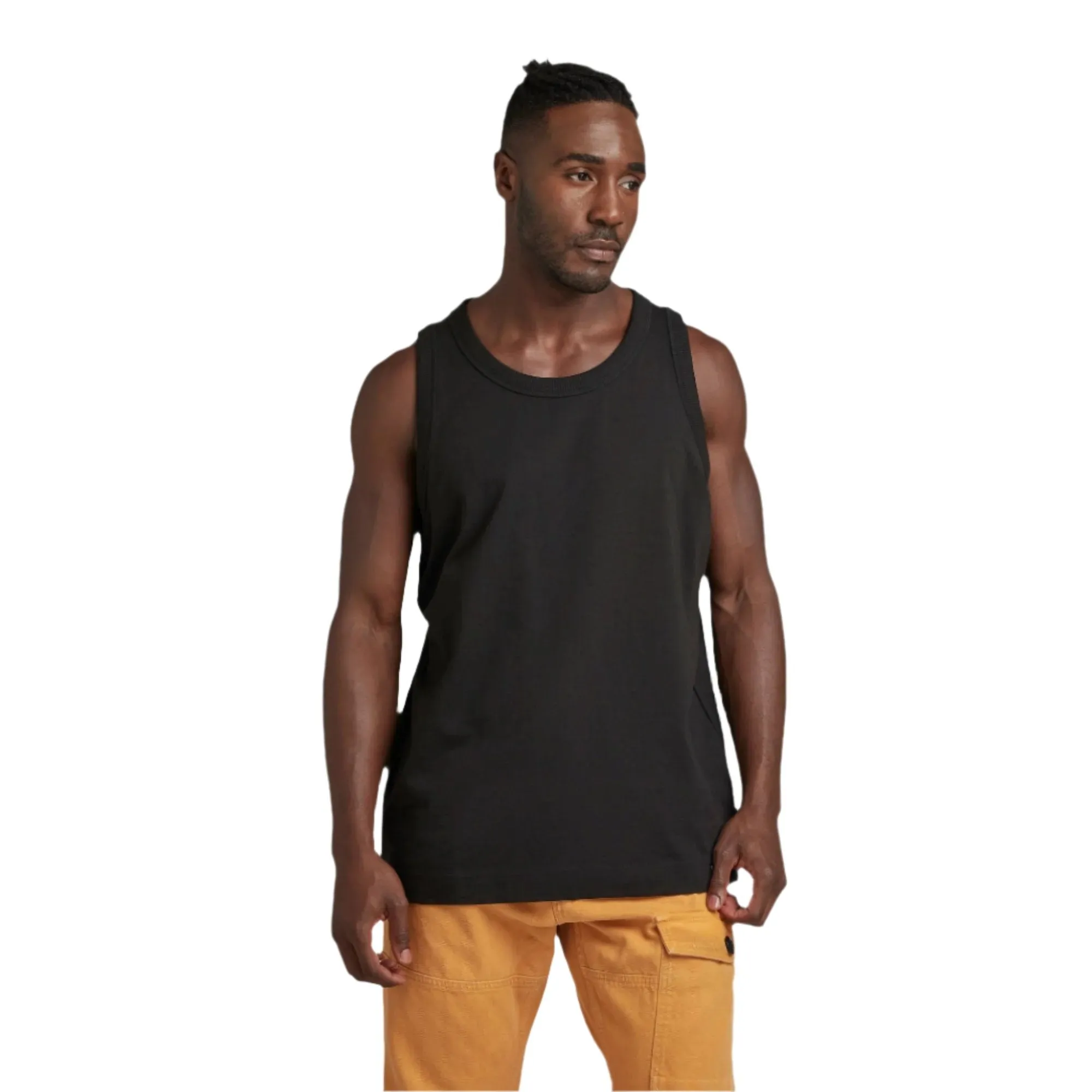 Dark Black Essential Loose Tank Top T-Shirt