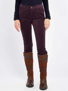 DUBARRY Honeysuckle Ladies Skinny Pincord Jeans - Plum