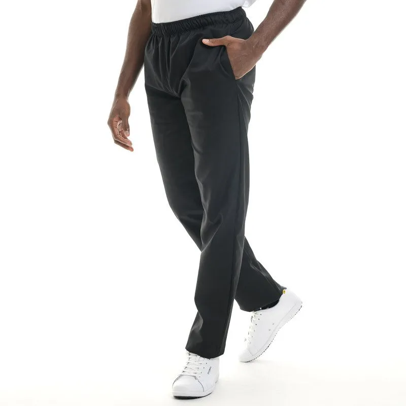 Elastic Black Kitchen Trousers - MANELLI