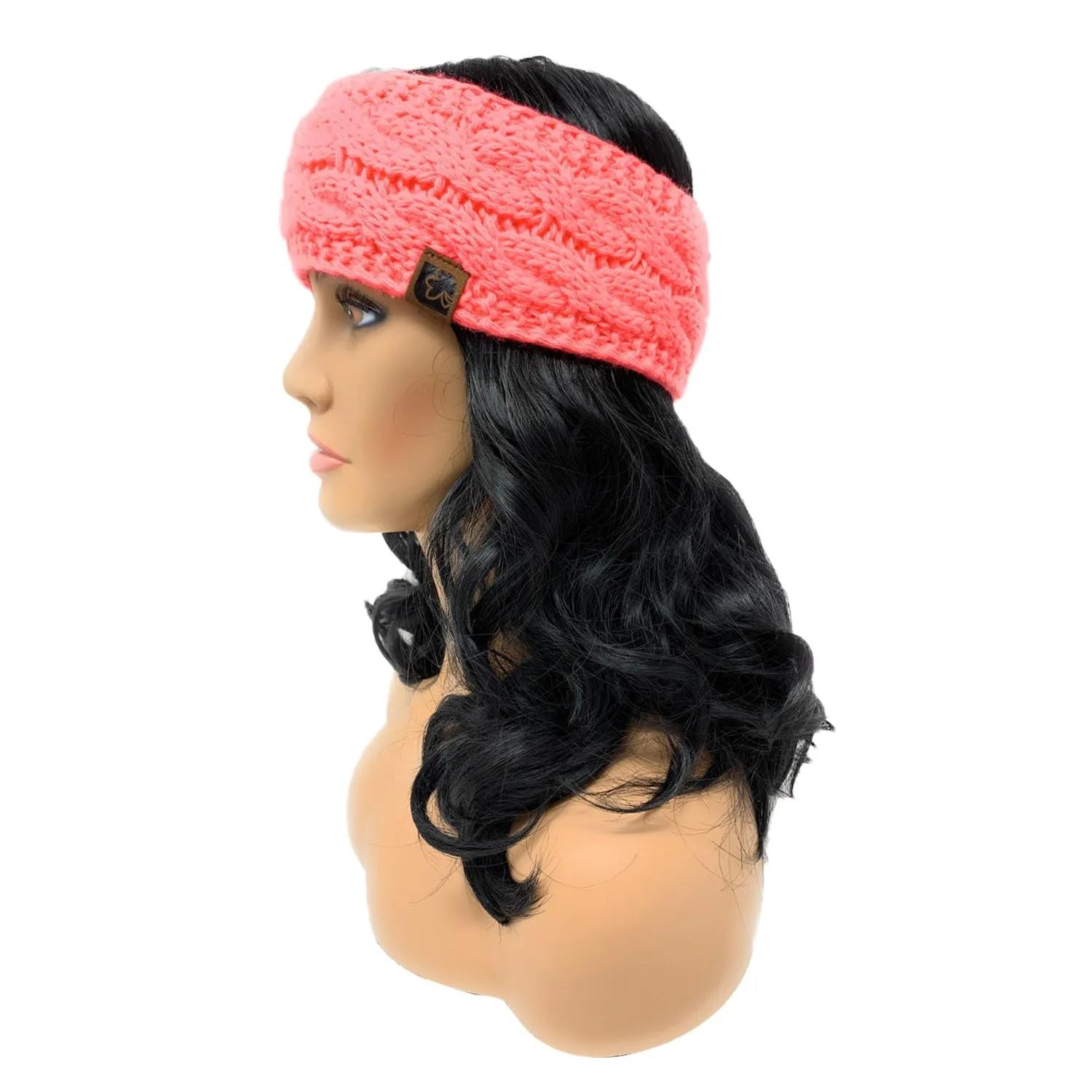 Empire Cove Reversible Headband Beanie Womens Winter Warm Solid Cable Knit