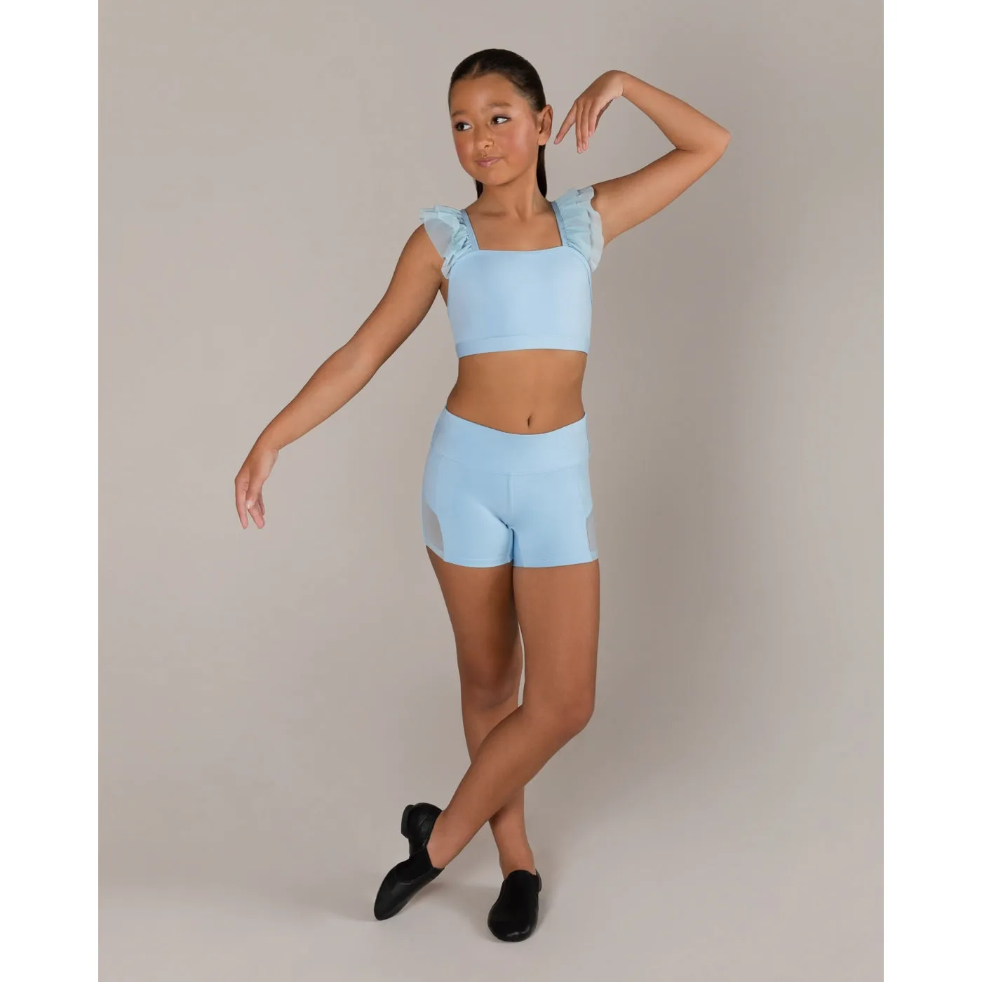 Energetiks Ruby Mesh Crop | Baby Blue (Child)