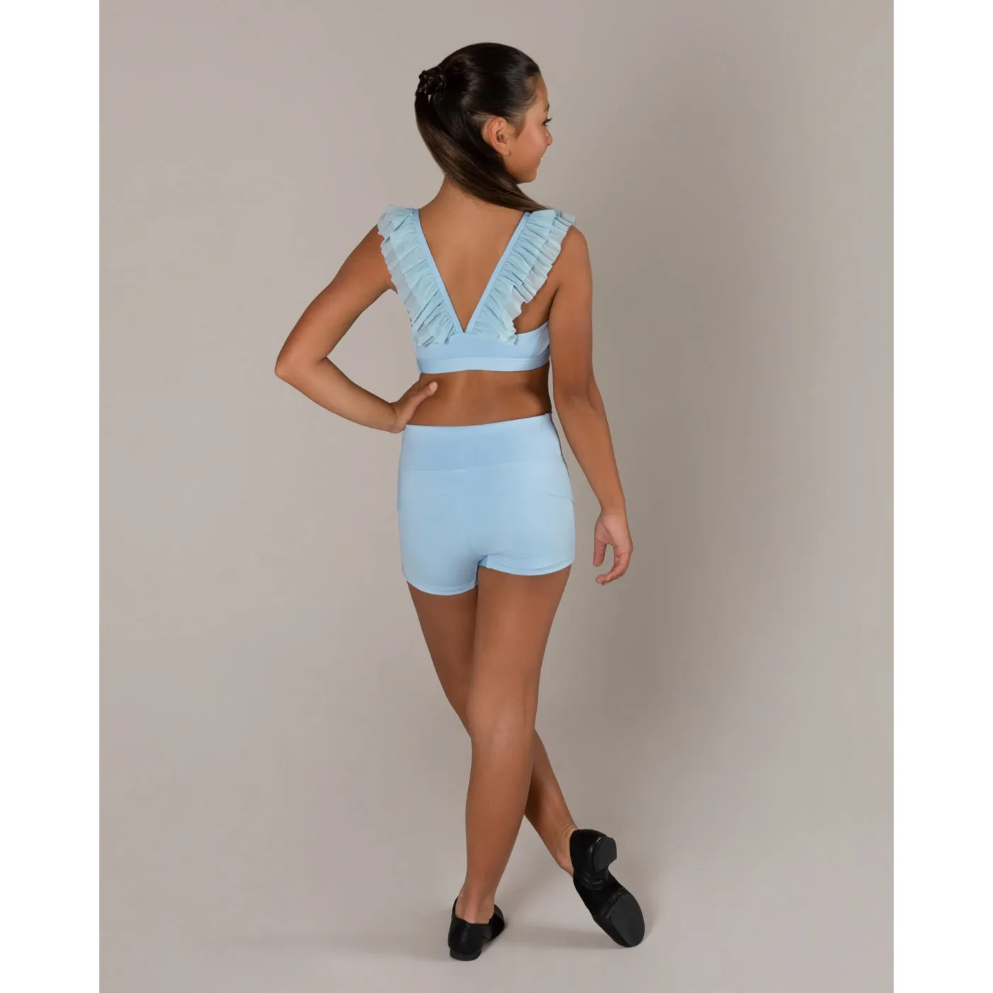 Energetiks Ruby Mesh Crop | Baby Blue (Child)