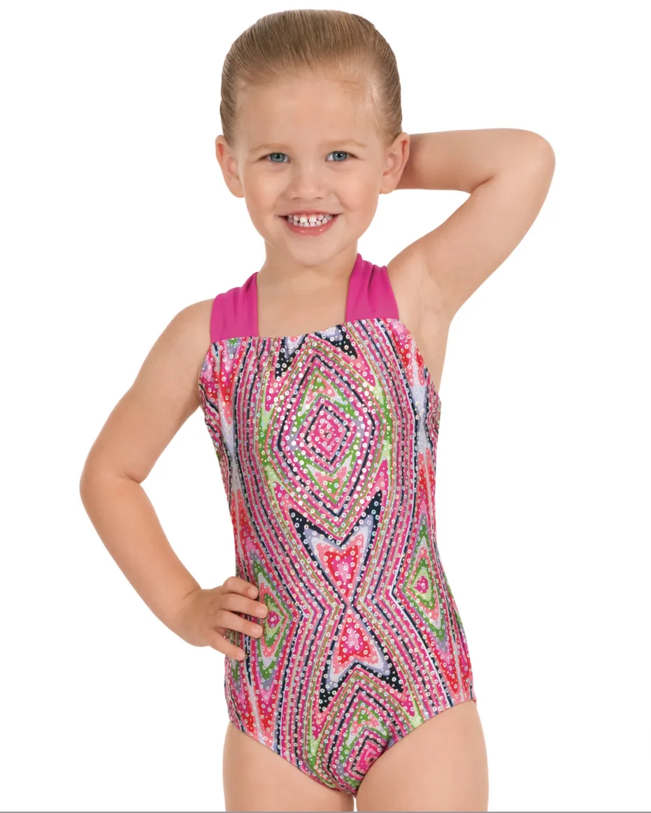 Eurotard Child Kaleidoscope Print Gymnastic Leotard