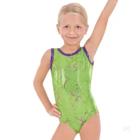 Eurotard Children's Metallic Splatter Gymnastics Leotard