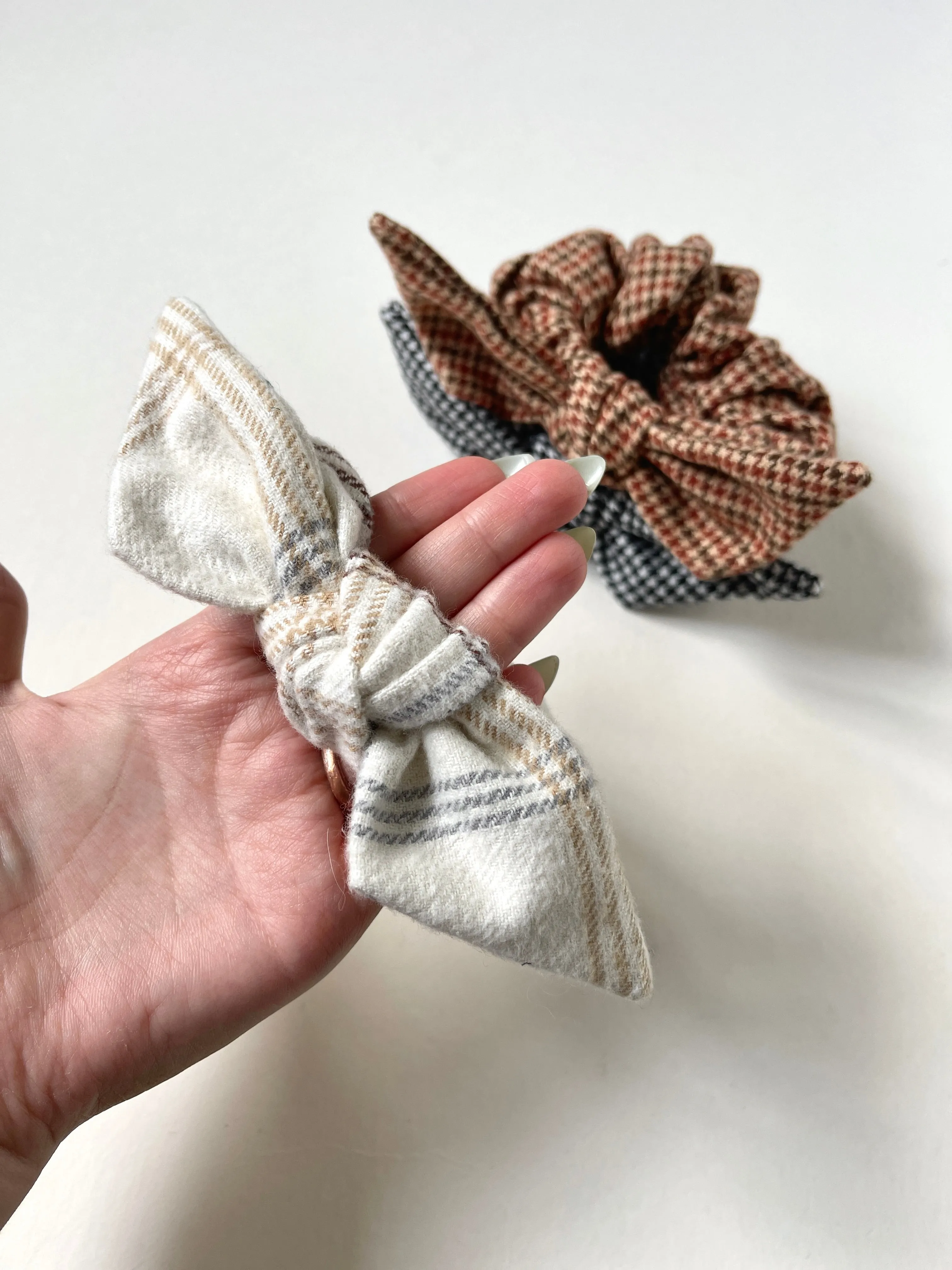 Fall Prep Set | Knot Headband and Knot Scrunchie | Sophisticated Luxury Accessories | Hand Tied and Made to Order