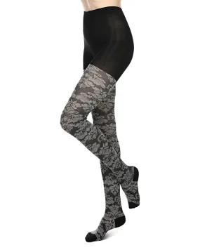 Floral Paisley Cotton Blend Sweater Tights