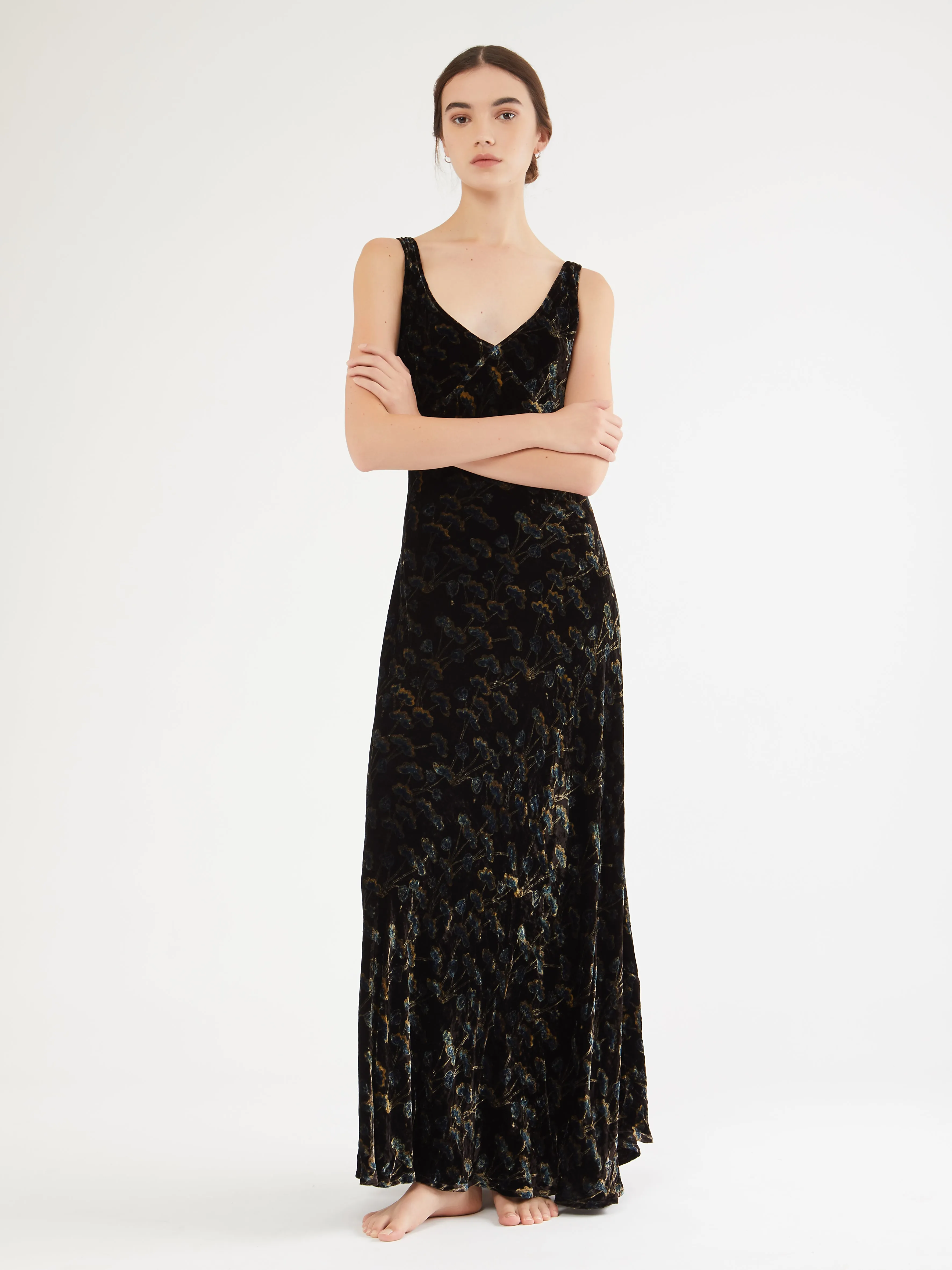 Indian Vera velvet long dress