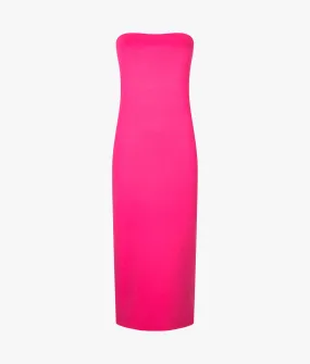 Jesian Bardot midi dress Brt-Pink