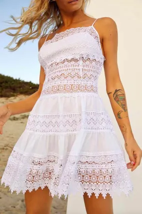 Joya Short Dress in White