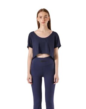 Loose Fit Stretch T-Shirt - Navy