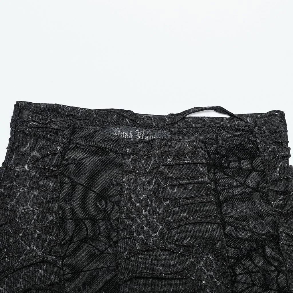 Men's Gothic Spider Mesh Ripped Tank Top