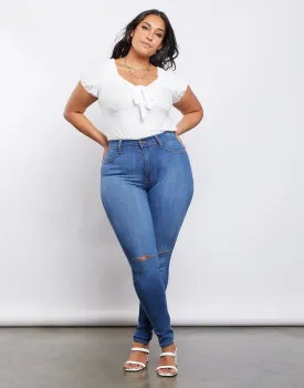 Plus Size Arie High Rise Skinny Jeans