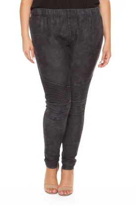 Plus Size Black Moto Jeggings