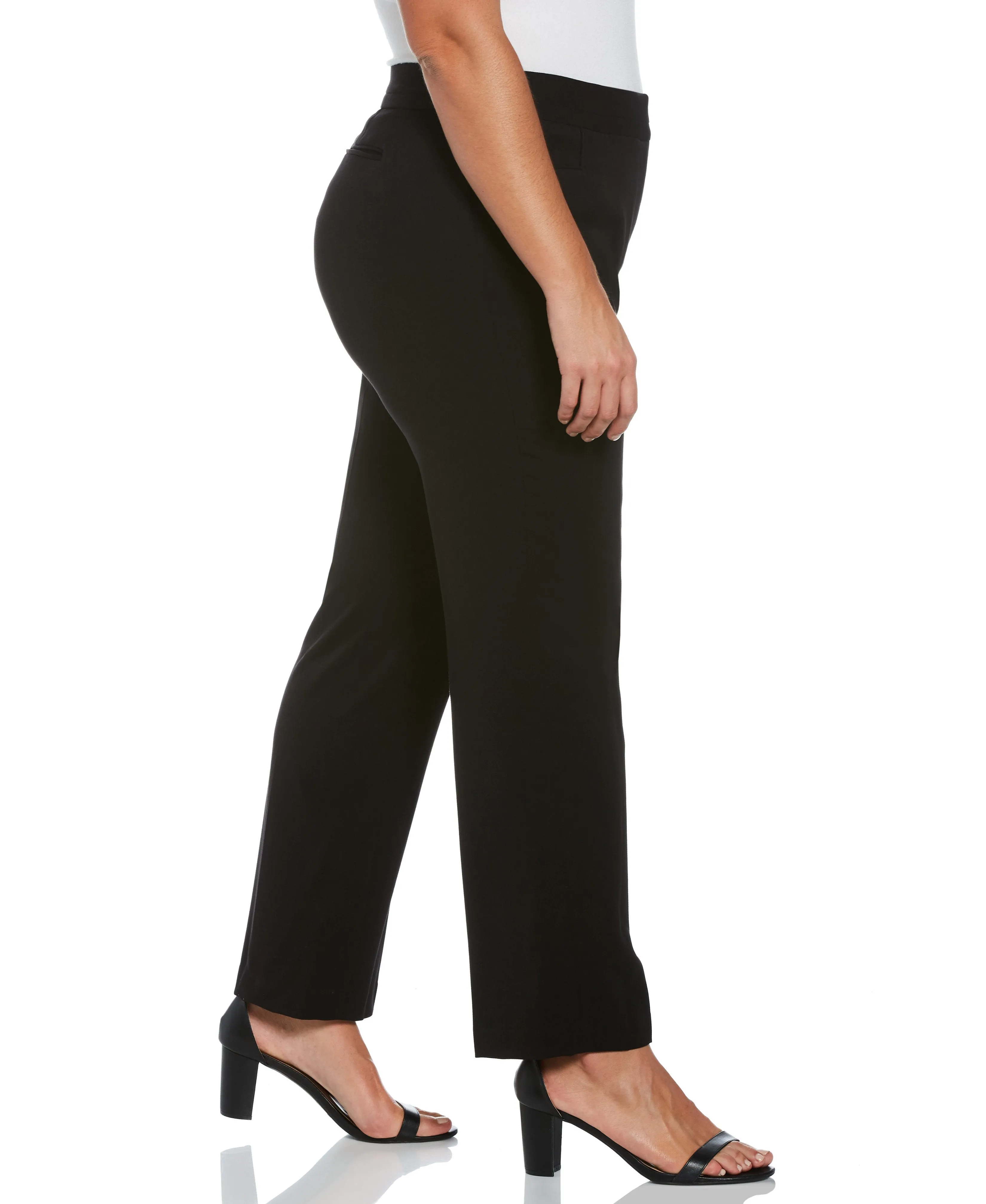 Plus Size Gabardine Straight Leg Pant - Curvy Fit