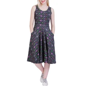 Poisonous Plants Sleeveless Twirl Dress