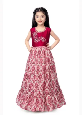 Rani Coloured Ethnic Maxi Dress Gown For Girls