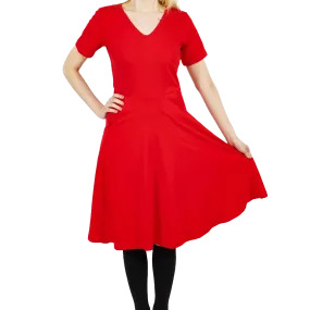 Red-ioactive Fit & Flare Dress