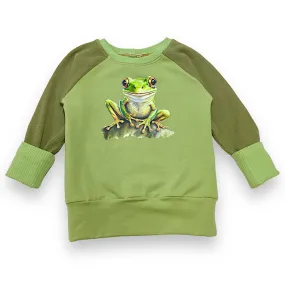 Size Med (3-6y) Winter Jumper - Green Frog